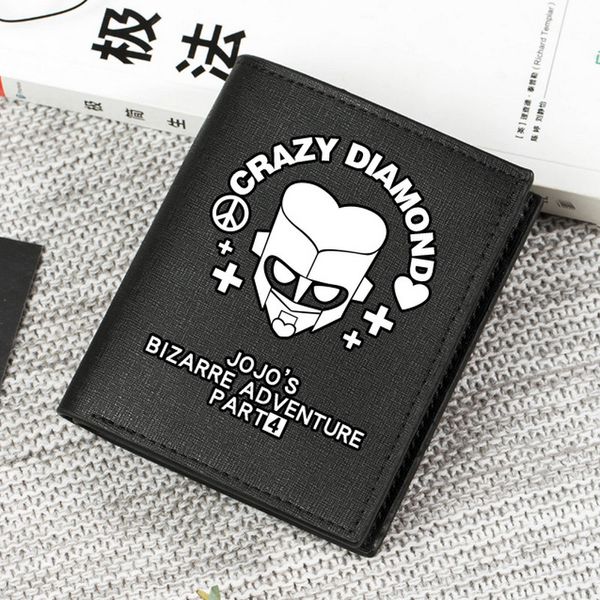 Кошелек Crazy Diamond JoJo Bizarre Adventure кошелек Хигашиката Джоске Мешок для денег с мультяшным фото Повседневный кожаный бумажник с принтом
