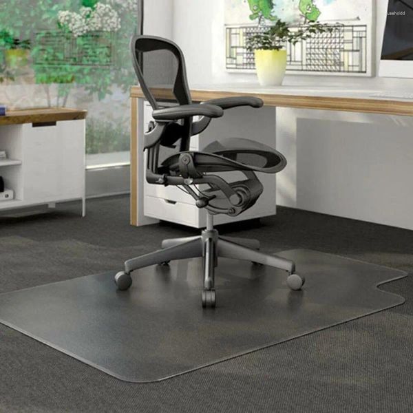 Tapetes PVC Matte Desk Office Chair Floor Mat Protector para pisos de madeira dura 48