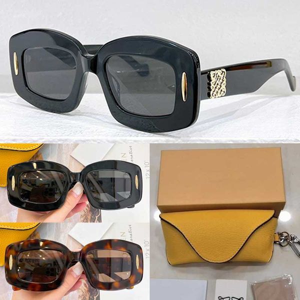 Bildschirmsonnenbrille aus Acetat LW40114I Sonnenbrille Damen Designer Acetatrahmen Beine goldenes Metalllogo 100 % UV-Schutzgläser modische Damenbrille