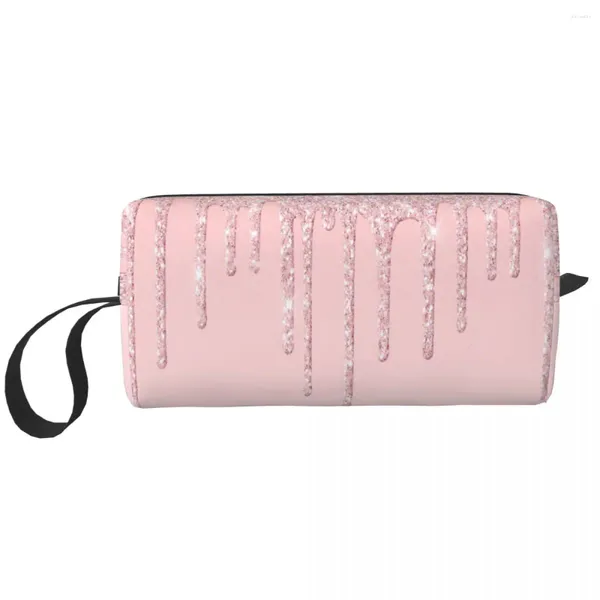 Косметички розовое золото с блестками для макияжа фиолетовые модные розовые мужские сумки стильная дорожная сумка для хранения кошелька