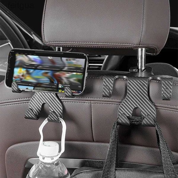 Suporte para montagens de telefone celular Suporte para assento de carro Gancho Gancho Organizador de armazenamento para bolsa Bolsa Casaco Suporte para telefone móvel Suporte para iPhone Samsung Mi Universal YQ240130