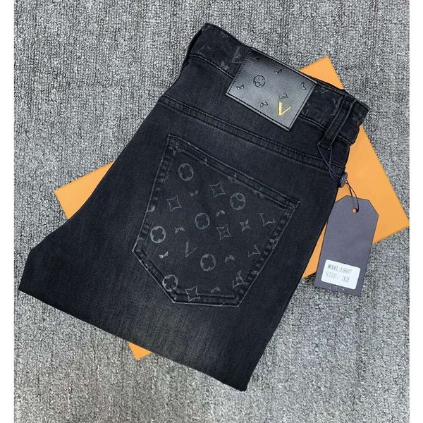 2024 Moda Nuovi Jeans da uomo Pantaloni casual Designer Brand High Street Straight Jean Mens Blu lavato Big Hole Zipper Biker Pantalone nero 29-40 # 020