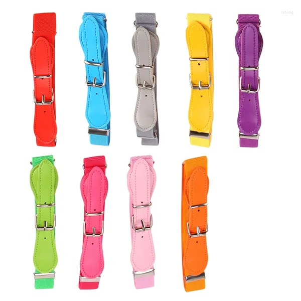 Supporto per la vita 9 pezzi Cintura elastica regolabile per bambini Cinture per bambini Fibbia ad ardiglione per ragazze 30-65 cm