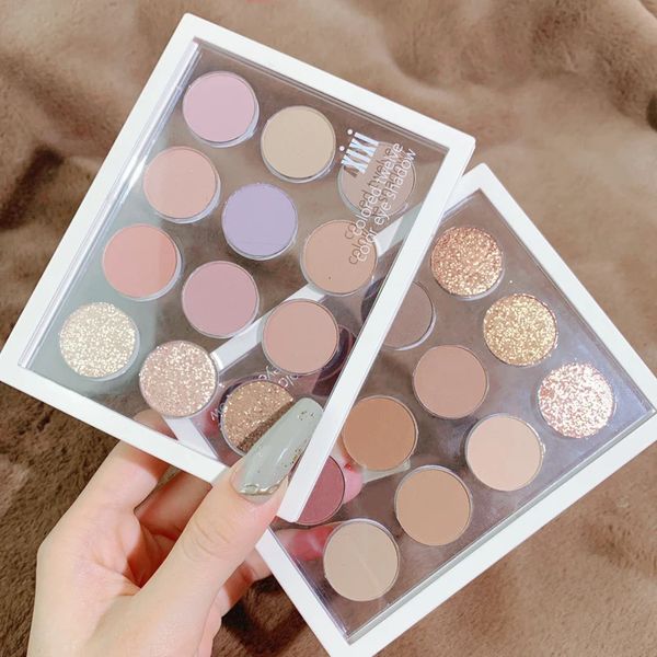 Outono arte pintura a óleo 12 cores paleta de sombra shimmer matte terra cor sombra à prova d 'água de longa duração maquiagem cosmética 240123