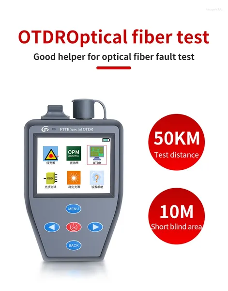 Glasfaserausrüstung Portugiesisches aktives OTDR-Handheld-Mini mit optischem Leistungsmesser Stabile Lichtquelle VFL Multifunktionsfaseroptik