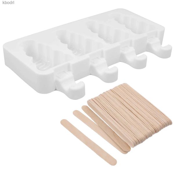 Strumenti per gelato Stampi per ghiaccioli natalizi in silicone con bastoncini per strumento per torta al cioccolato fai-da-te YQ240130