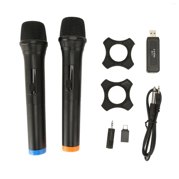 Mikrofone Drahtloses Mikrofon mit Empfänger USB Dynamic Handheld für Karaoke-Gesangspräsentation