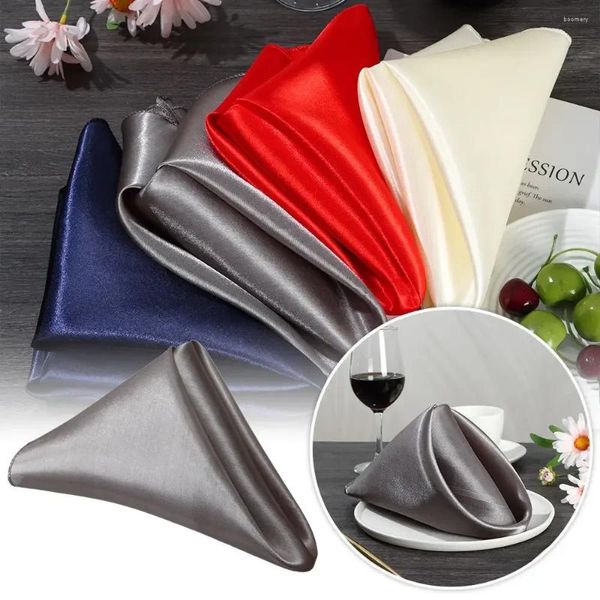 Guardanapo de mesa guardanapo de pano durável tecido reutilizável cor uniforme para cozinha jantar natal decoração de casamento