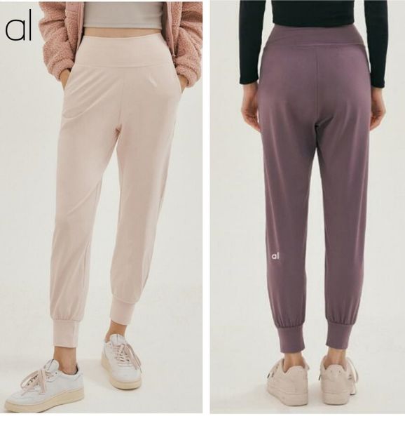 AL-0062 Pantaloni da yoga da donna a vita alta fascio di sport del piede che modellano i pantaloni della ragazza pantaloni sportivi da jogging taglie forti pantaloni da allenamento fitness