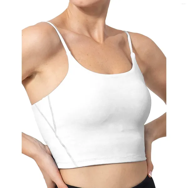 Frauen Tanks Einfarbig Push-Up Gepolsterte Fitness Bhs Crop Tops Casual Weste Frauen Damen Brust Pad Bewegung Kurze tank