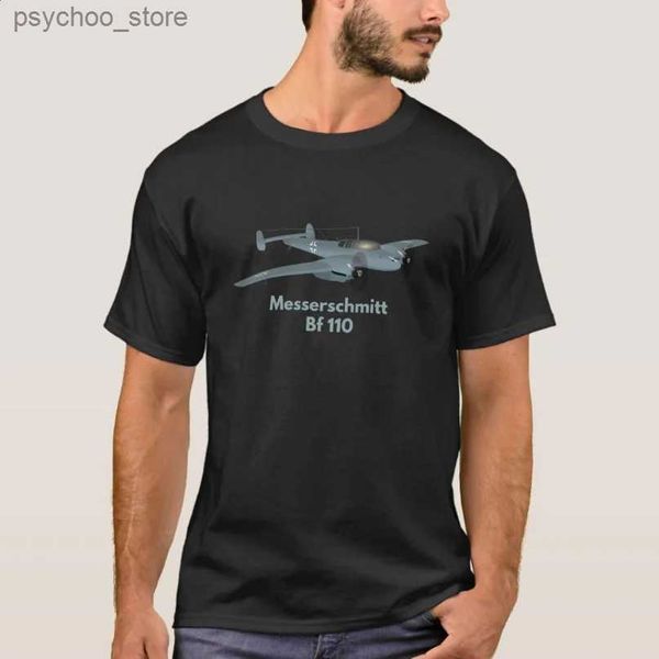 T-shirt da uomo WWII German Bf 110 Heavy Fighter Aircraft T-shirt 100% cotone O-Collo Estate manica corta Casual T-shirt da uomo Taglia S-3XL Q240130