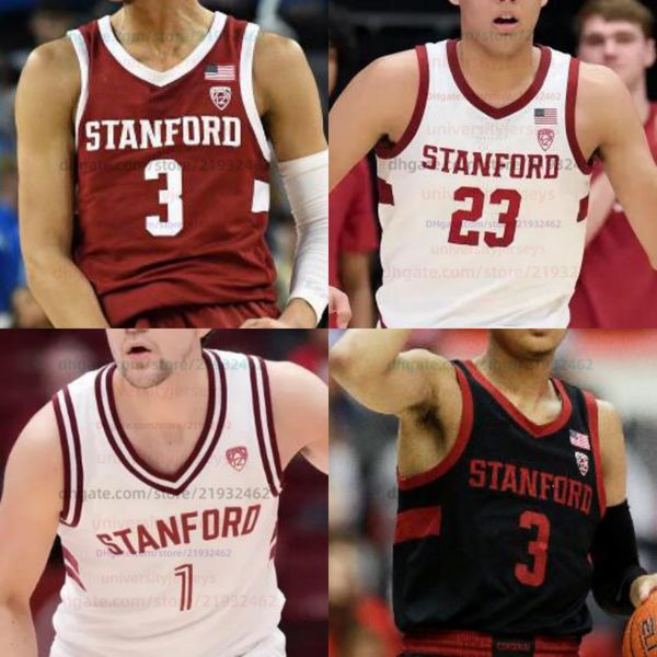 Баскетбольная майка Stanford Cardinal, сшитая NCAA, любое имя, номер, мужчины, женщины, молодежь, вышитая Андрей Стоякович, Рой Юань, Джаред Байнум, Максим Рейно