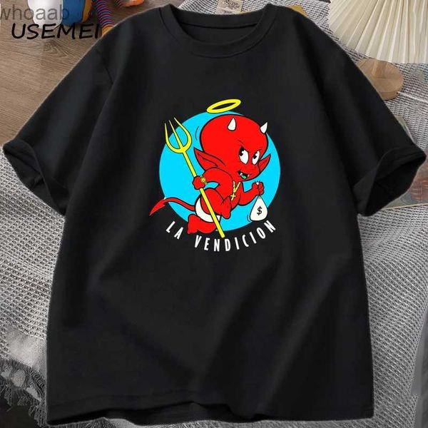 Erkek Tişörtler Unisex La Vendicion T-Shirt La Mafia del Amor Tshirt Erkek Kadın Müzik O Boyun T-Shirts Erkek Harajuku Tops Street Giyim Pamuk Tees 240130