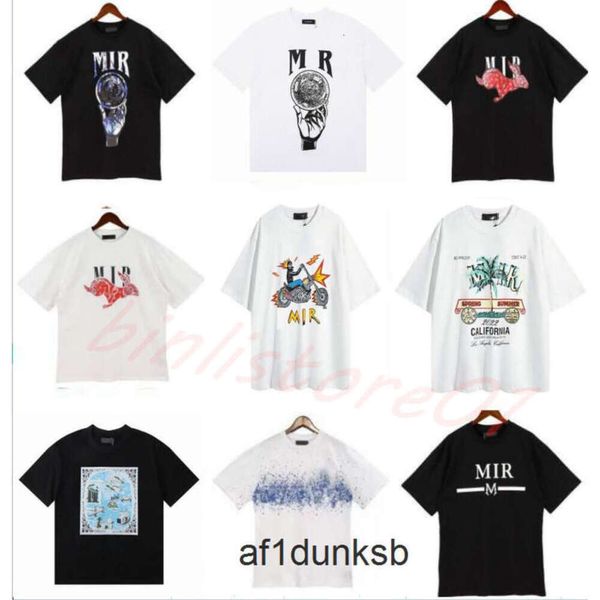 Designer Amari Hip Amirirliness Camisetas Amirl Mens Paint Hop Sleeve Designers Miri A Flow Camisas Am Curto Camisetas Casais Tinta Luxo XLWD Splash Verão