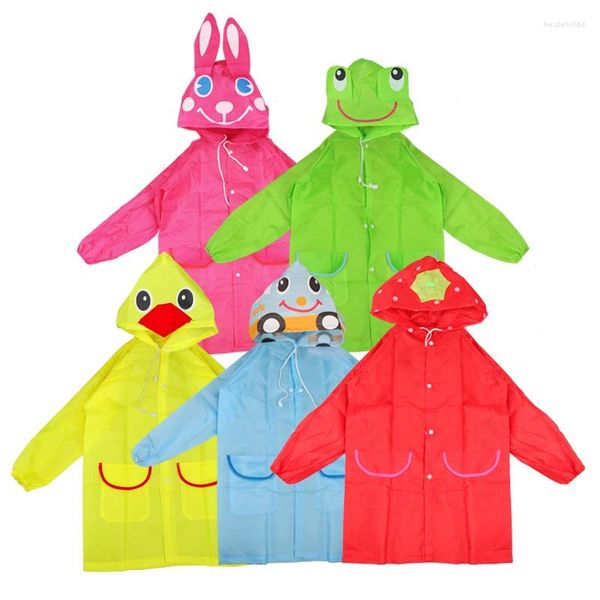 Regenmäntel 1pc Nette Cartoon Tier Kinder Regen Mantel Kinder Regenmantel Regenbekleidung Jungen Mädchen Wasserdicht Student Poncho Regenanzug