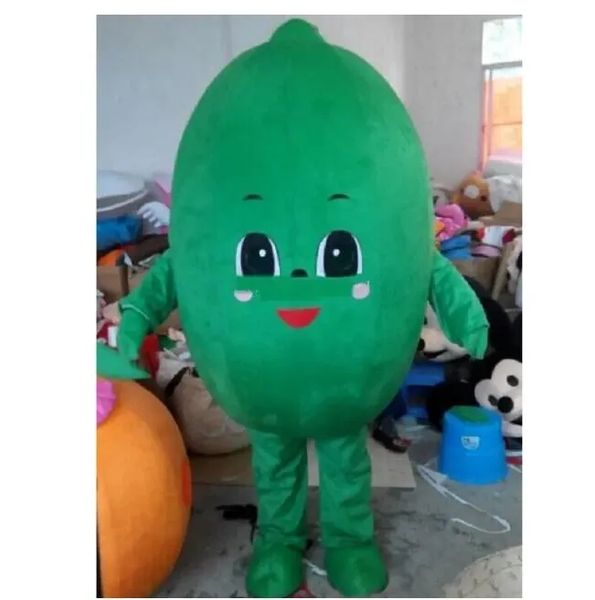 2014 Halloween verde limão mascote traje de alta qualidade personalizar pé dos desenhos animados de pelúcia anime tema personagem adulto tamanho natal carnaval