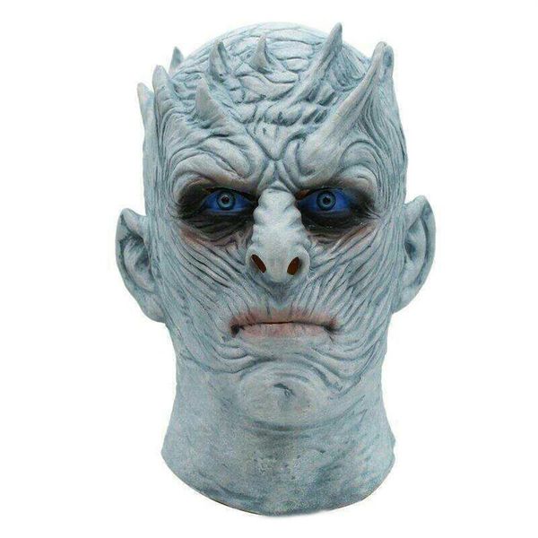 Film Game Thrones Night King Maske Halloween realistische gruselige Cosplay Kostüm Latex Party Maske Erwachsene Zombie Requisiten T200116254Z