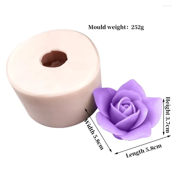 Stampi da forno HC0334 PRZY Stampo per sapone Bouquet di fiori Stampi per rose Bella peonia in fiore Candela in silicone Resina di argilla