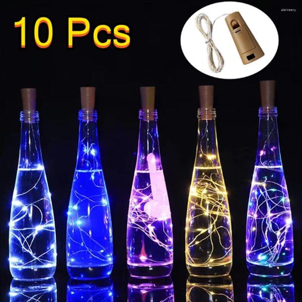 Corde 10 pezzi luci per bottiglie di vino con tappo in sughero 3M mini stringa fata per bottiglie di liquore artigianato decorazione di nozze per feste