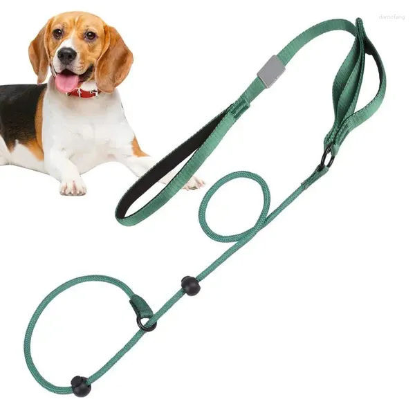 Coleiras para cães, corda de chumbo deslizante, treinamento de recall, fácil controle, longa com alça acolchoada macia, pés, acessórios para animais de estimação