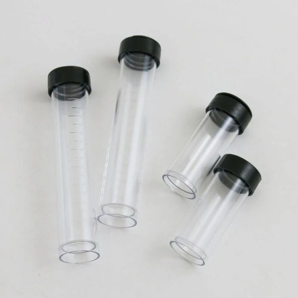 Cloisonne vazio 10ml 20ml tubo de plástico transparente forma de tubo de ensaio de garrafa de plástico com tampa usada para armazenamento de joias de contas