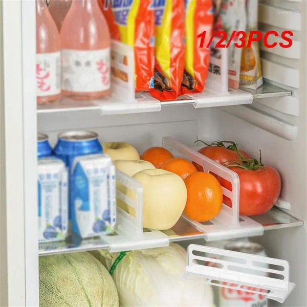 Conservazione dei vestiti 1/2/3PCS Organizzatore per frigorifero Estate Facile da pulire Assemblare La regolazione gratuita Ha molti usi Divisore regolabile per ripiano