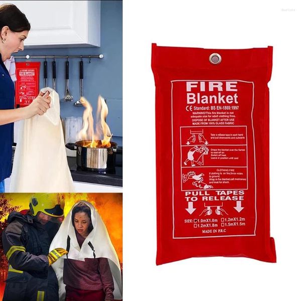 Cobertores FireBlanket Fibra de vidro Pano à prova de fogo Chama Retardante Emergências Sobrevivência Cobertor de Segurança Cobertor Cozinha Carro