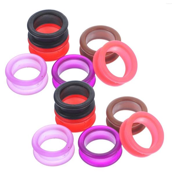 Abbigliamento per cani 12 pezzi Anello in silicone Forbici per dito Forniture per animali Forbici per toelettatura per cani Anelli in gel di silice Inserti colorati