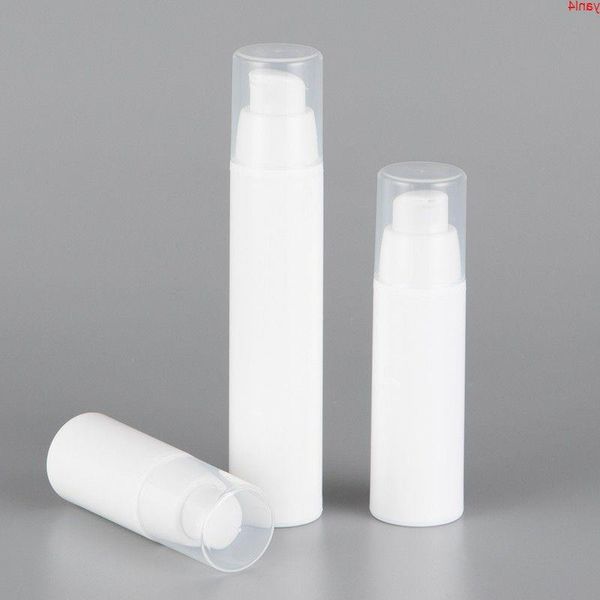 15ML 30ML 50ML X 30 Bottiglia di crema per lozione airless bianca Bottiglia da viaggio Cosmetica per la cura della pelle Contenitore di plastica Dispensergoods Qighn