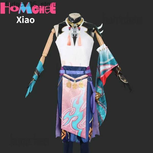 Thema Kostüm Homchee COS Xiao Impact Cosplay Kommen Kleid Perücke Maske Vestido Outfits Komplettes Set für Cosplay Q240130