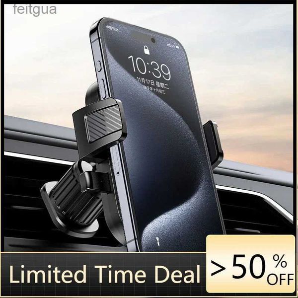 Suporte para montagens de telefone celular Suporte flexível para telefone celular Suporte para telefone para carro para ventilação de ar do carro Universal Auto Lock Suporte para telefone para carro para iPhone A maioria dos smartphones YQ240130