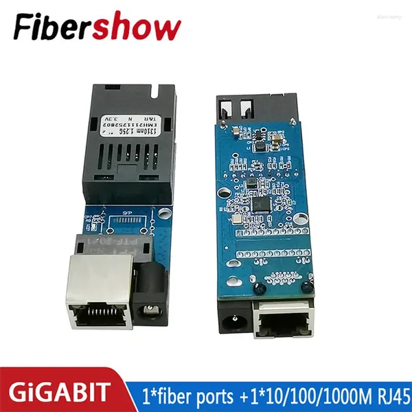 Glasfaserausrüstung Mini-Medienkonverter 1F1E Gigabit optischer Ethernet-Switch 1 Port Rj45 für IP-Kamera PCBA-Platine