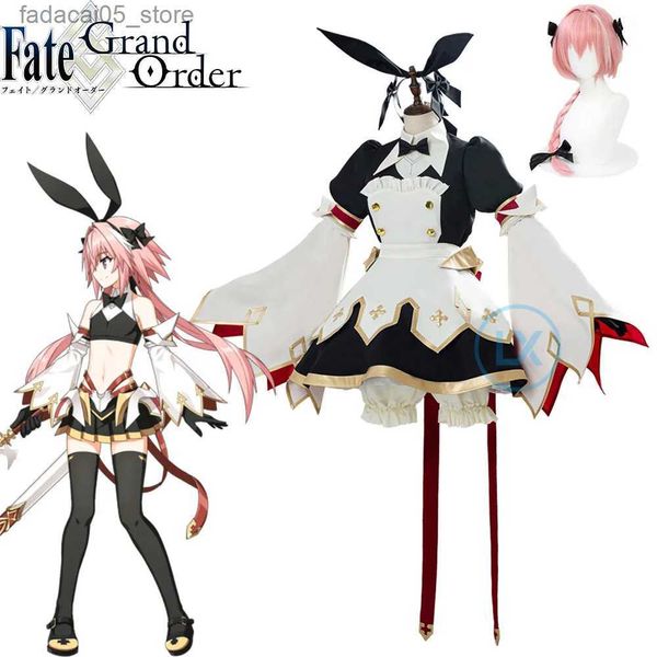 Тематический костюм Аниме FGO Fate Grand Order Astolfo Saber Косплей Come Sword Версия 3.0 Боевое снаряжение Платье горничной Униформа Одежда Cos Q240130