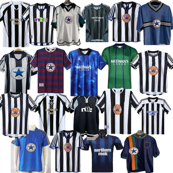 New Castle Retro Man Soccer Trikots Shearer Asprilla Emre Owen Ketsbaia Home Football Shirts Vintage 80 82 83 85 88 90 91 92 93 95 97 96 98 99 00 2000 1995 1996