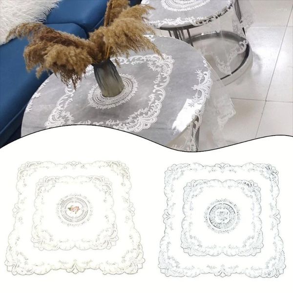 Tapetes de mesa 4pcs Bordado Lace Placemats Vintage Crochet Mat para Casamento Copo Vaso Bolos Em Massa Sobremesas Artesanato Natal