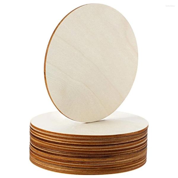 Polegada inacabado círculo de madeira peças redondas ornamentos em branco recortes de madeira para diy artesanato projeto decoração