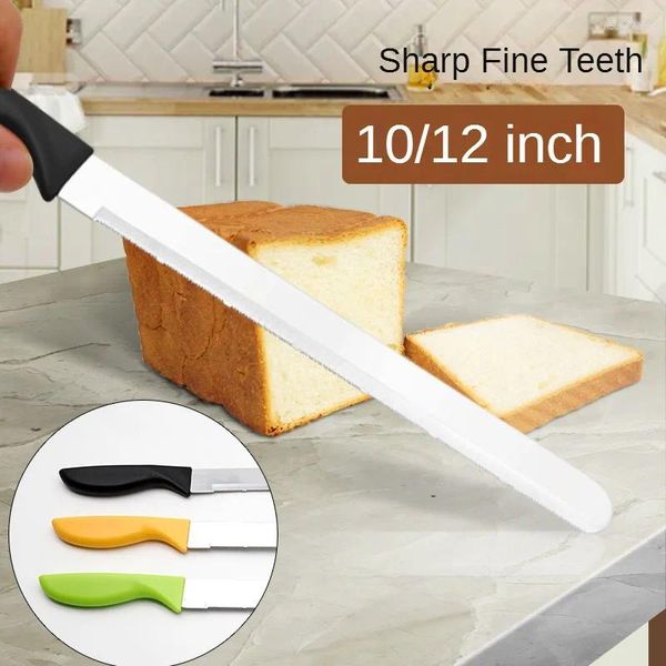 Ferramentas de cozimento faca de pão 10-12 Polegada cortador cortador chef ultrasharp borda serrilhada facas de lâmina grande de aço inoxidável para cozinha-ferramenta de bolo
