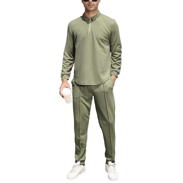 2024NEW FZNHQL Moda İki Parça Şort Sıradan Polo Gömlek ve Pantolon Set Erkekler Spor Giyim Moda Moda Günlük Spor Külotu Polo Gömlek 93