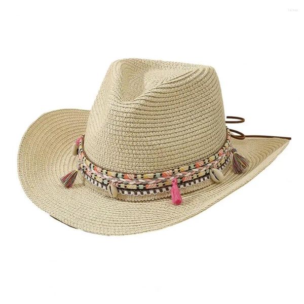 Beralar Kadın Şapka Dispy Saman Açık Seyahat Plajı Güneş Koruyucu Bohemia Stil