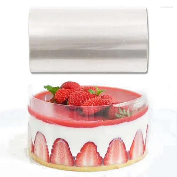 Backformen 1 Rolle Kuchen Surround Film Transparenter Kragen Küche Schokolade Süßigkeiten für langlebig 8 cm 10 m/10 cm 10 m