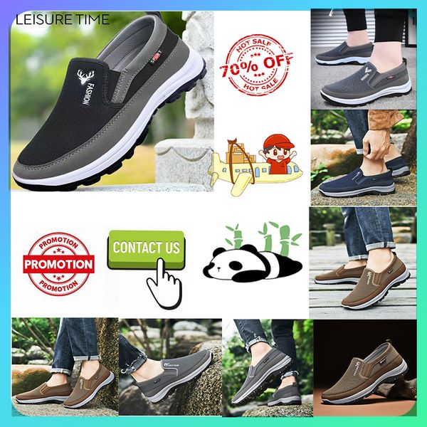 Designer casual plataforma passo em sapatos para idosos de meia-idade homem trabalho caminhada rápida outono confortável resistente ao desgaste anti deslizamento sola macia sapatos do pai