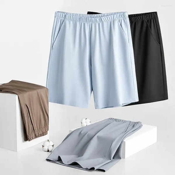 Herren-Shorts, hochwertige merzerisierte Baumwolle, Sommer-Tech-Cool-Comfort-Sport-Fitness-Hose, Taschen, Lauf-Pyjama, Herren-Schlafhose