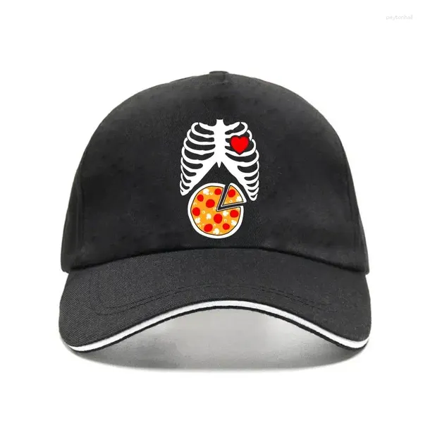 Ball Caps Skeleton Pizza XRay Rib Cage Lover Costume di Halloween Berretto da baseball 2024 Fashion Bill Hat Sleeve Design divertente