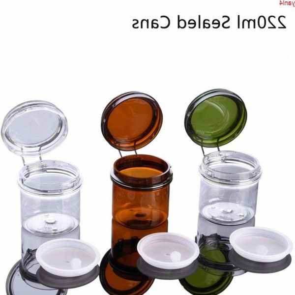 Novos tanques de armazenamento de preservação 4x220ml, latas seladas de plástico PET transparente/marrom, tanques de armazenamento, pote de vedação, latas de creme, garrafas recarregáveis, produtos Lbtbx