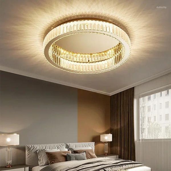 Kronleuchter Licht Luxus Kristall Decke Hauptschlafzimmer Wohnzimmer Postmoderne minimalistische atmosphärische High-End-Lampen