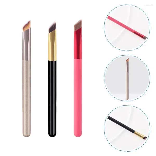 Pincéis de maquiagem 3 Pcs Pincel Sobrancelha Liner Eyeshadow Concealer Paint Blush