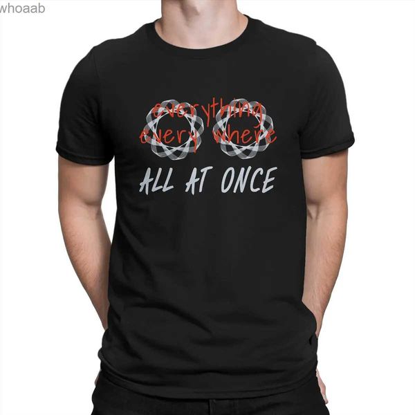 T-shirt da uomo T-shirt con segno da uomo E-Everything Everywhere All At Once Film 100% cotone Top Divertente manica corta o collo T-shirt Nuovo arrivo 240130