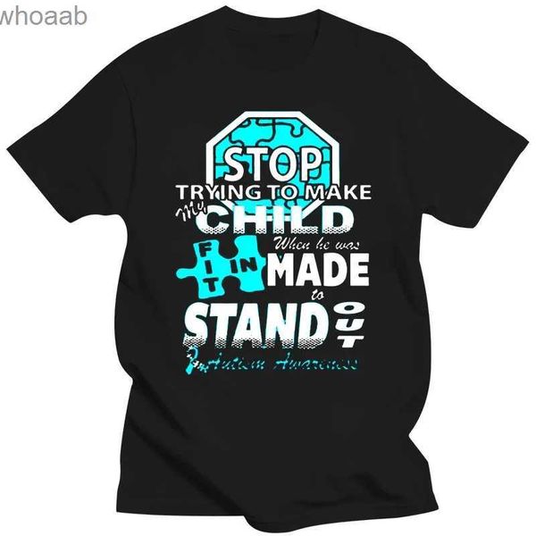 Homens camisetas Crie a consciência do autismo ajustada Camiseta Humorous Cool Lazer Camisetas Cinza Roupas 2020 Tamanho Grande 3XL 4XL 5XL Hiphop Top 240130
