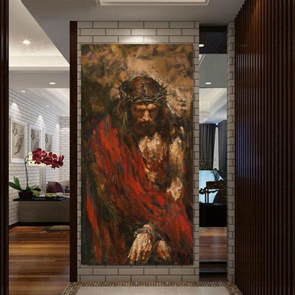 Ecce homo di Anatoly Shumkin HD Stampa Gesù Cristo Dipinto ad olio su tela stampa artistica home decor tela wall art pittura immagine Y2252Y