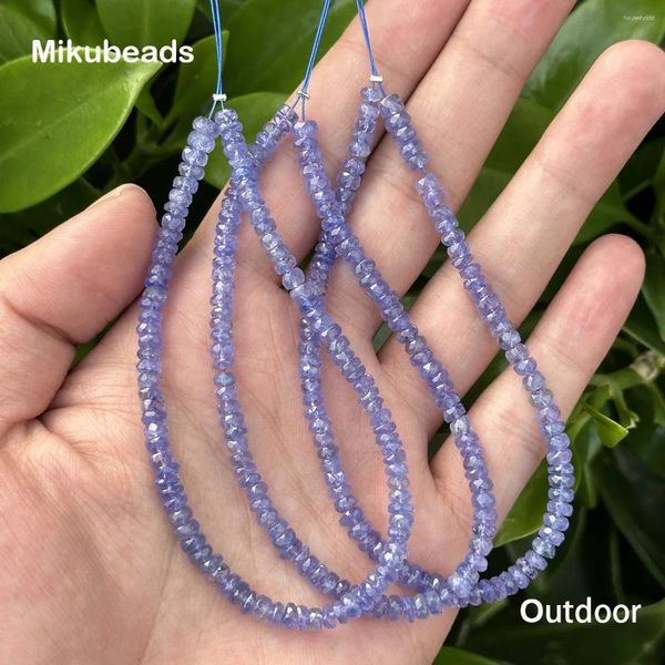 Pietre preziose sciolte Tanzanite rara naturale 5A Perline Rondelle sfaccettate per creazione di gioielli Braccialetti fai da te Collana Mikubeads all'ingrosso